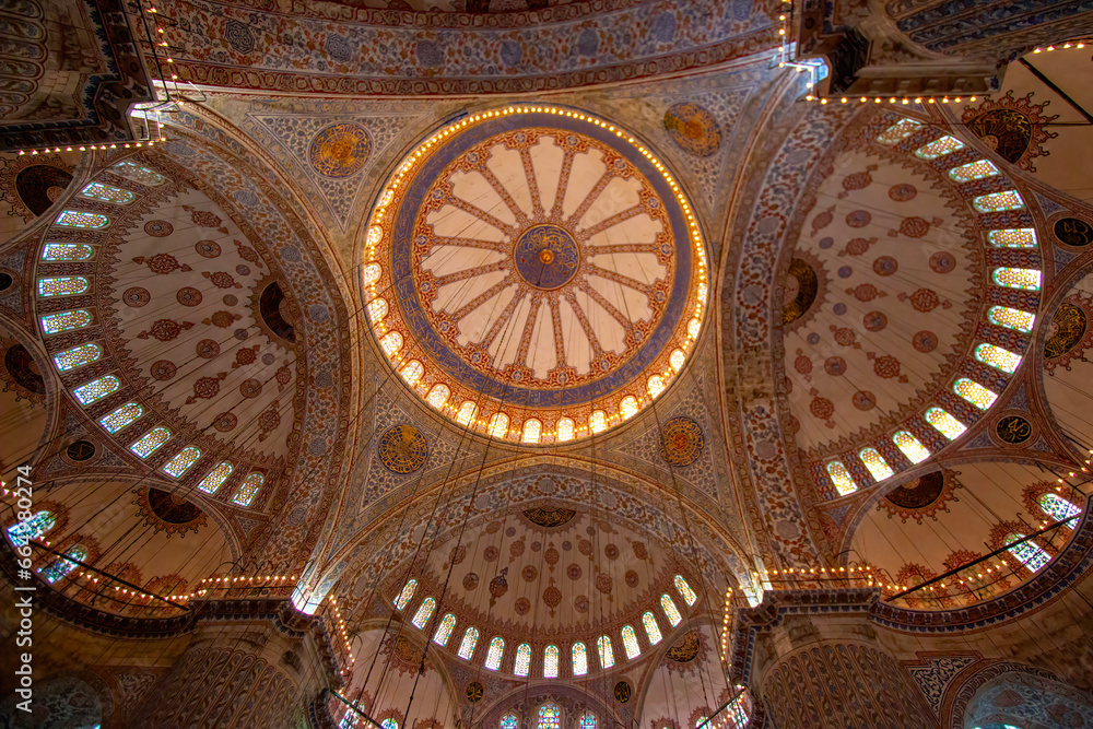 The Blue Mosque In Istanbul, Turkey.