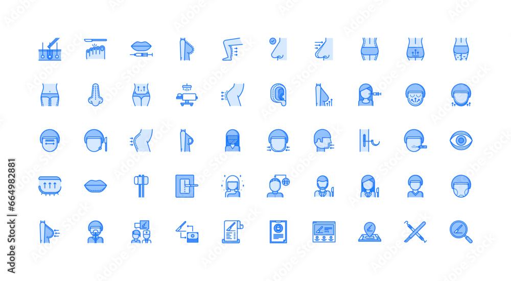 plastic surgery icon set plastic surgery icon set