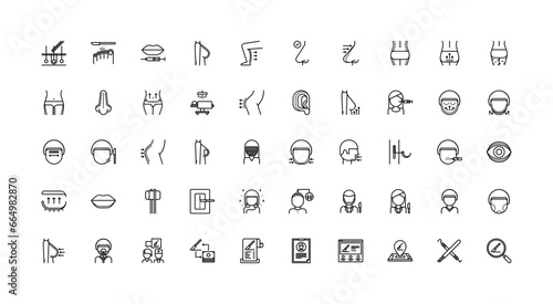 plastic surgery icon set