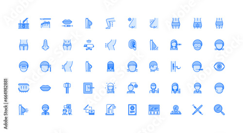 plastic surgery icon set