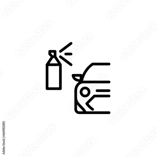 car body paint outline icon pixel perfect. paint for auto body icon, car painting symbol
