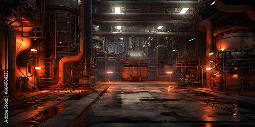 An Industrial banner background 3d 