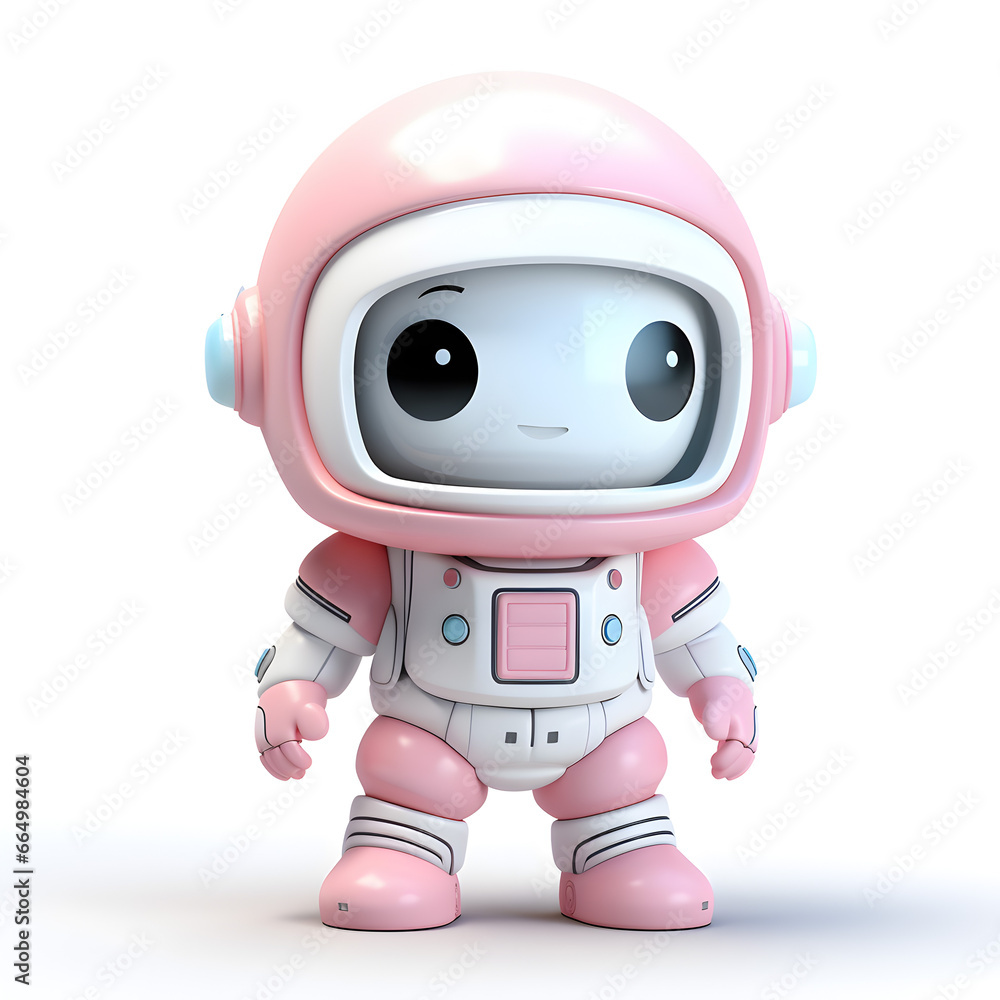 Astronaut 3d pastel isolated on white Astronaut 3d pastel isolated on white