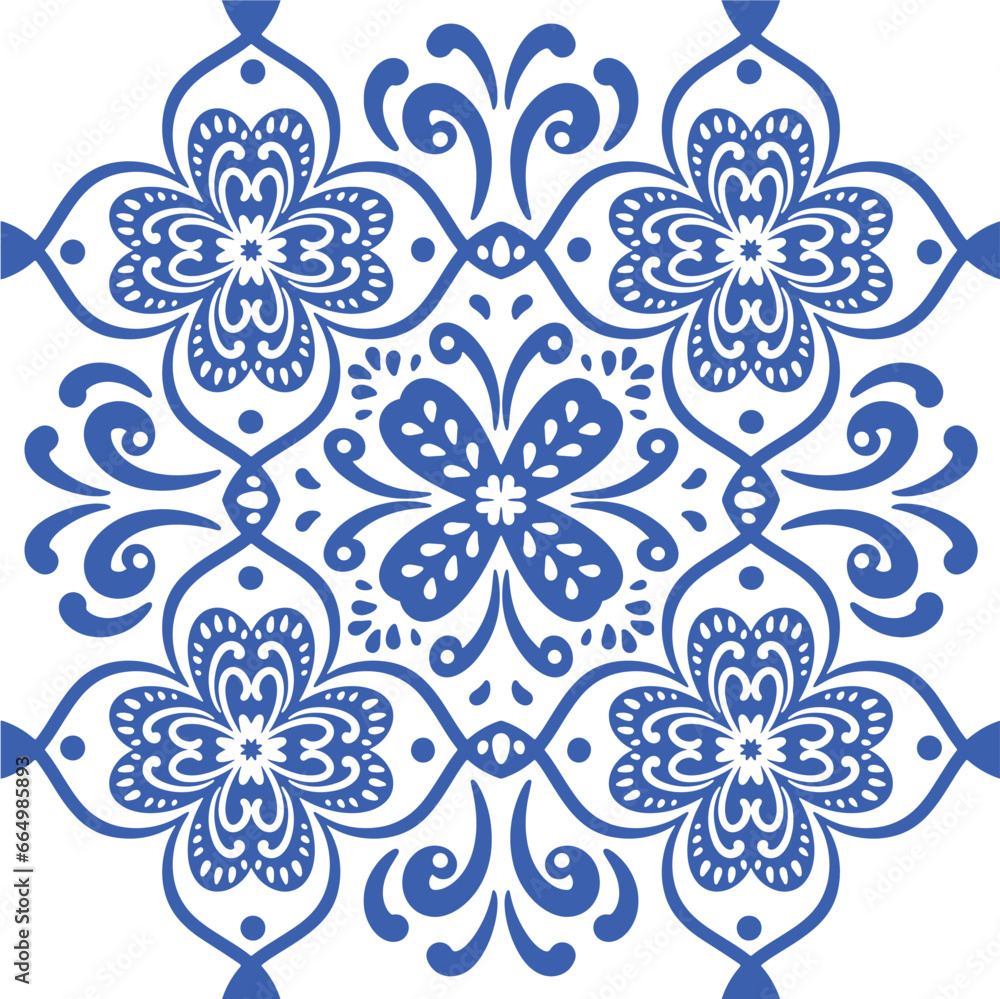 Ornamental blue and white patterns for any decor. Ornamental blue and white patterns for any decor.