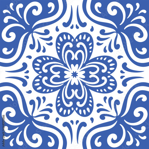 Ornamental blue and white patterns for any decor.