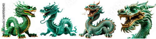 green dragon on white background, chinese new year and christmas concept © terra.incognita