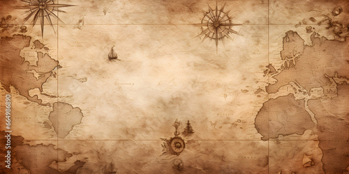 Vintage old sea map background