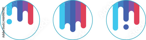 button abstraction, touch button, buttons for touch monitors and panels, round buttons with rotation, musical equalizer logo, colored abstraction, rainbow stripes, LGBT colors on a transparent backgro