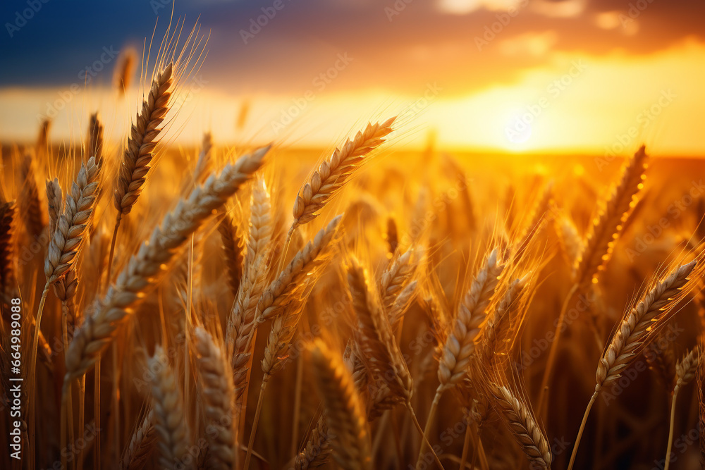 Wheatfield, beautiful ripe ears, sunset sky, beautiful light, professionals. Wheatfield, beautiful ripe ears, sunset sky, beautiful light, professionals.