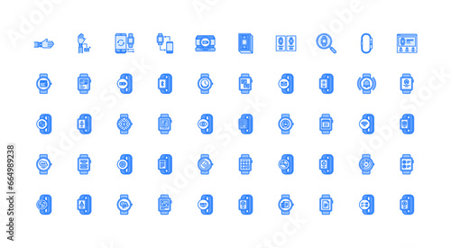 smart watch icon set