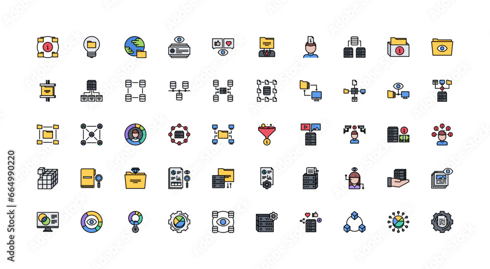 big data icon set big data icon set