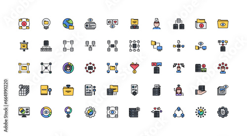 big data icon set