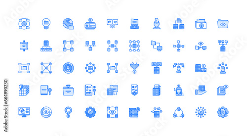 big data icon set