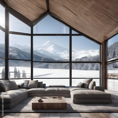 living room with a window