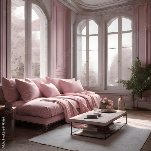 modern living room with fireplace