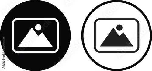 Gallery icon set vector . picture gallery icon . Picture symbol . Photo icon