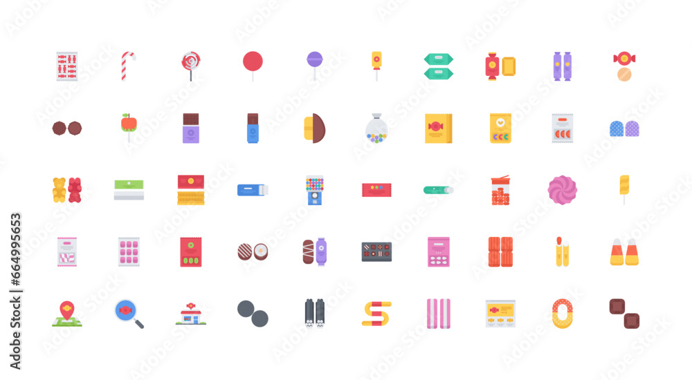 candy shop icon set candy shop icon set