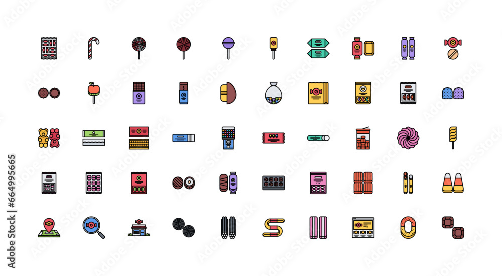 candy shop icon set candy shop icon set