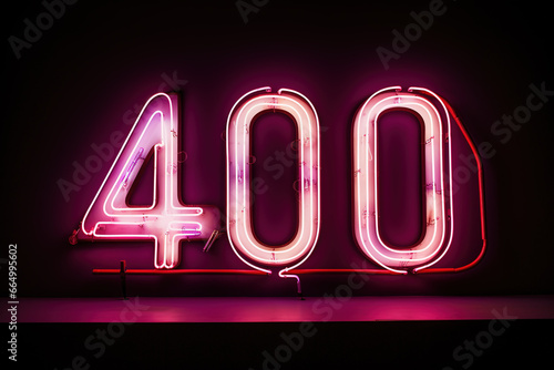 retro 400 neon sign