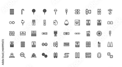 candy shop icon set