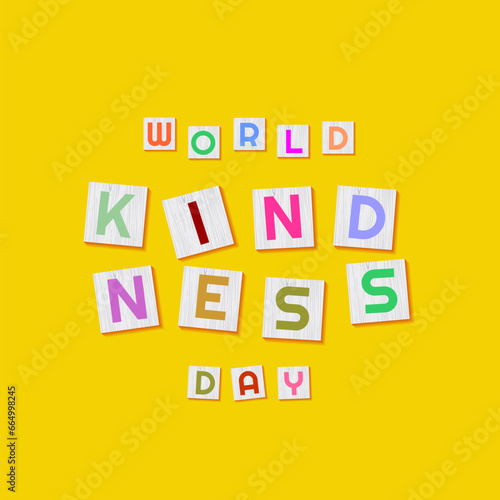 world kindness day, november 13, with simple typography, greeting card post