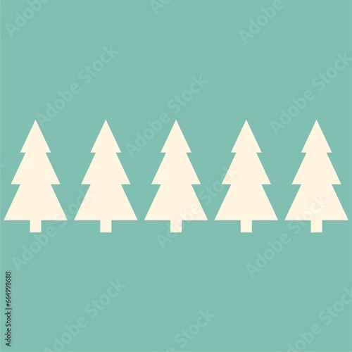 Christmas and New Year seamless pattern. Flat knitting pattern in blue and white with Scandinavian Christmas trees for winter hat, sweater, jumper, paper or other designs.