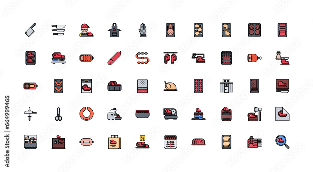 butcher icon set butcher icon set