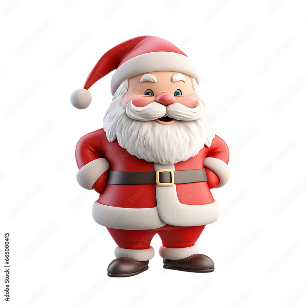 3d cute santa claus character 3d cute santa claus character
