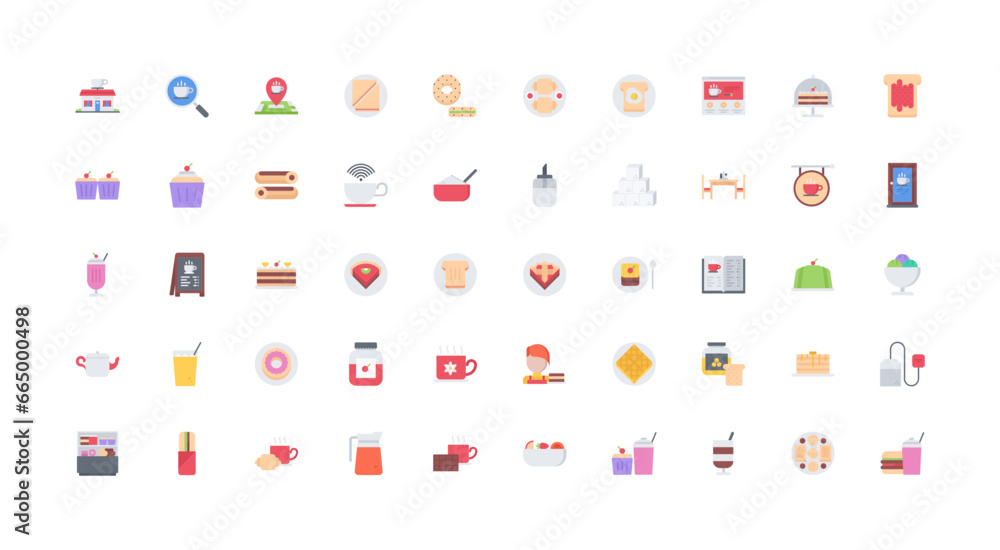 cafe icon set cafe icon set