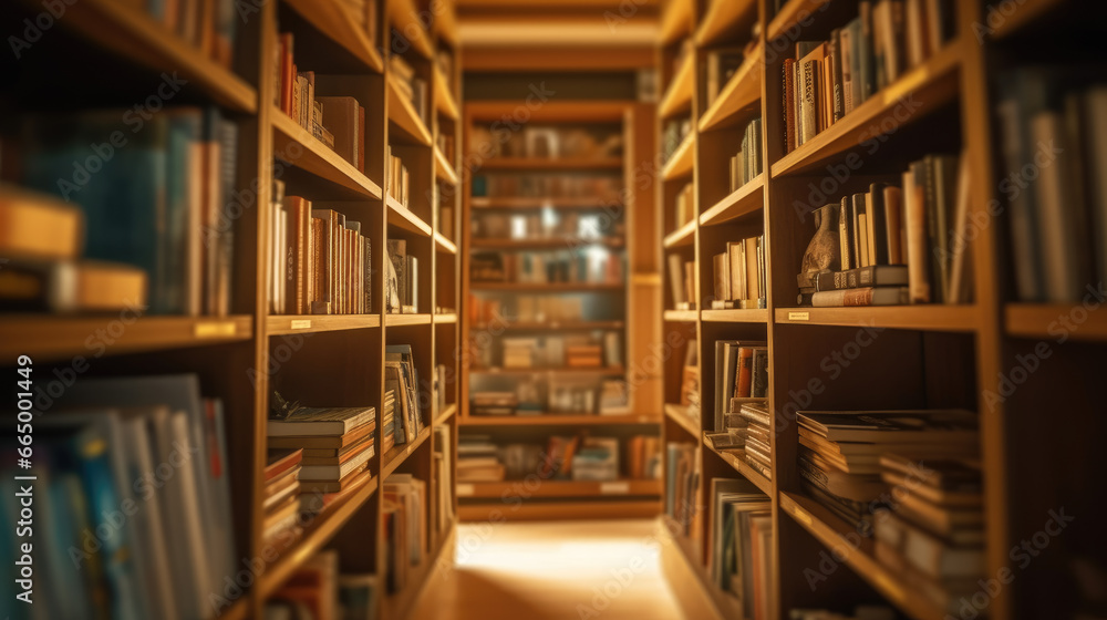 Books neatly lined up on shelves inside a closet Books neatly lined up on shelves inside a closet