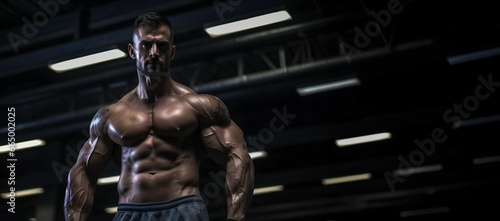 man posing for a gym promo ad