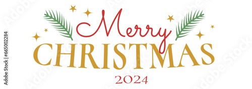 merry christmas 2024 lettering. Seasonal greeting card template. celebration holiday xmas. A calligraphic hand written inscription