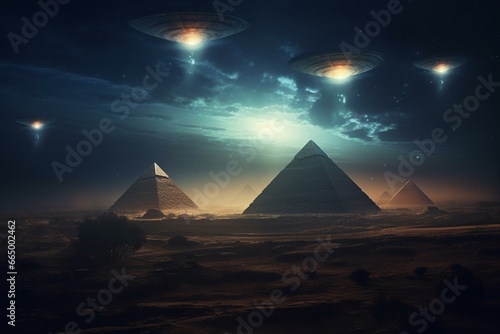 Pyramids and UFOs. Generative AI