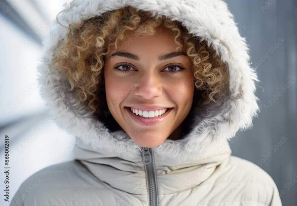 Young beautiful woman in white looking at the camera Young beautiful woman in white looking at the camera