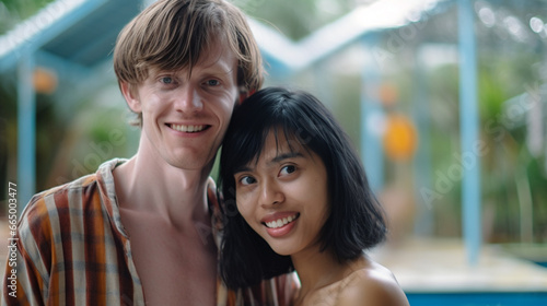 Young Asian woman and Cauca...