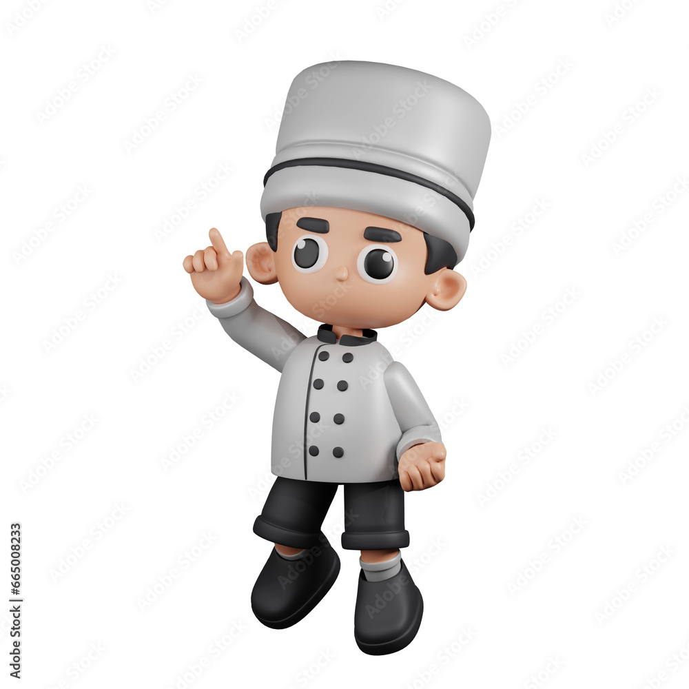 3d Character Chef Happy Jumping Pose Pose. 3d render isolated on transparent backdrop. 3d Character Chef Happy Jumping Pose Pose. 3d render isolated on transparent backdrop.