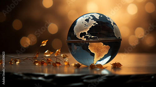 World Earth Planet as Fragile Crystal Ball Concept of War Peace Love Faith Praying for Better Future Template Background for Powerpoint Presentation Slides Conservation Human Race Civilization