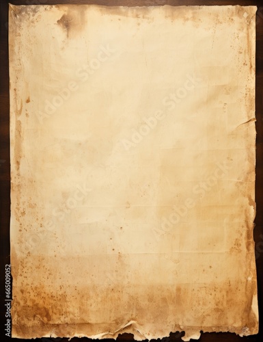 Sheet of vintage yellowed paper.