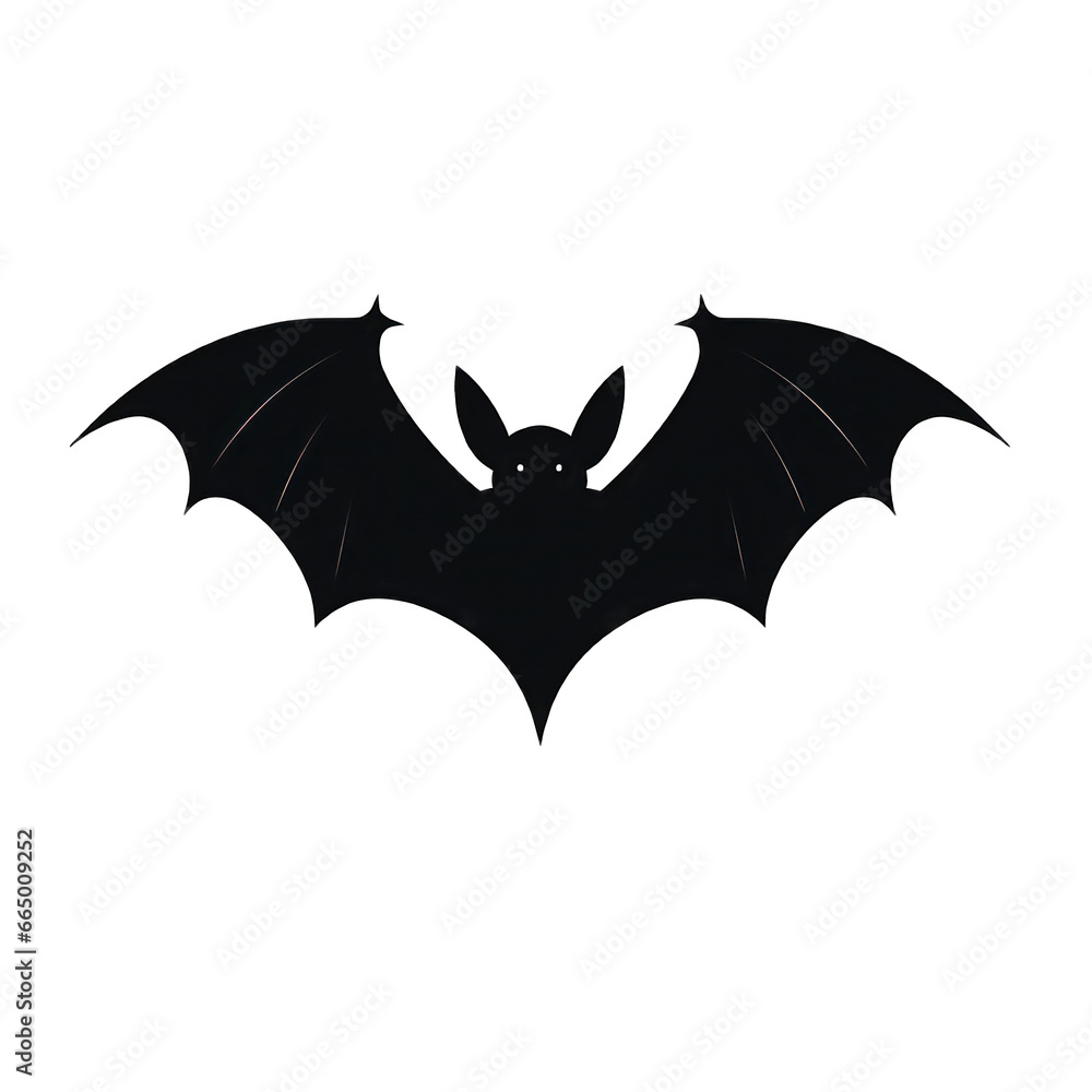 Black shadow of a bat