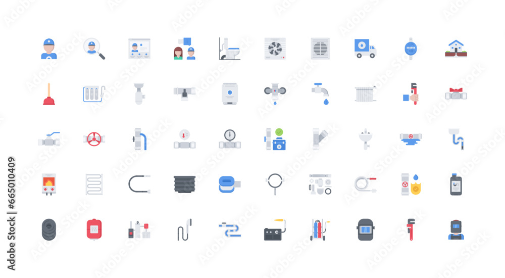 plumber icon set plumber icon set