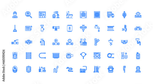 plumber icon set