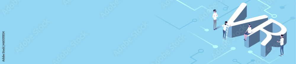 Vector isometric back ground illustration about vr Vector isometric back ground illustration about vr