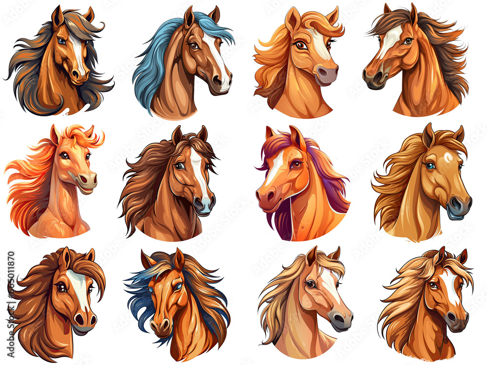 A cute and charming horse character in vector illustration A cute and charming horse character in vector illustration