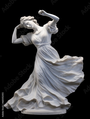 Marble statue of a ballerina.