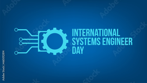 International Systems Engineer Day. Template for banner, greeting card, poster background. Vector illustration