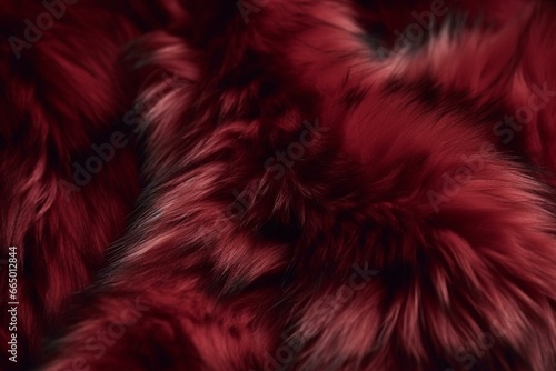 Background of maroon red fur. Generative AI