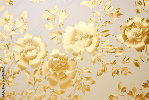 flowers luxury wallpaper gold texture
