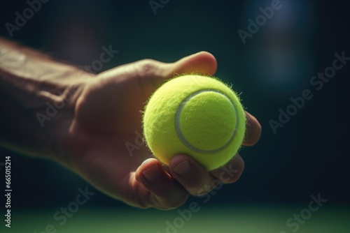 Person Holding Tennis Ball