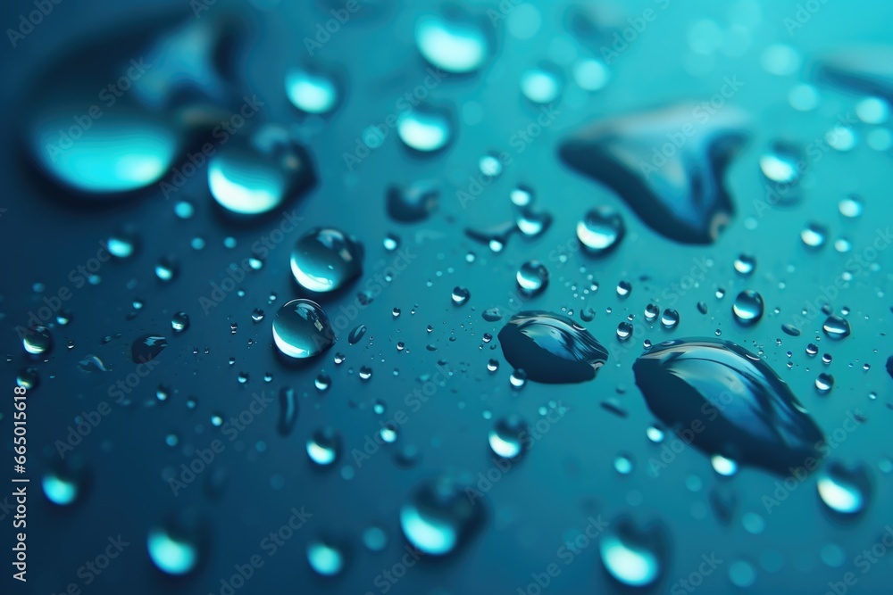 Close Up Water Droplets on Surface Close Up Water Droplets on Surface
