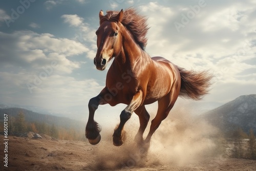 Brown Horse Running on Dirt Field © Ева Поликарпова